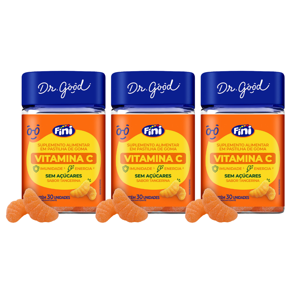 03 Frascos Vitamina C - 30 unidades