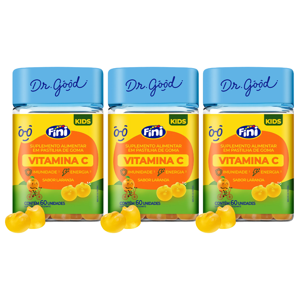 03 Fracos Vitamina C Kids - 60 unidades