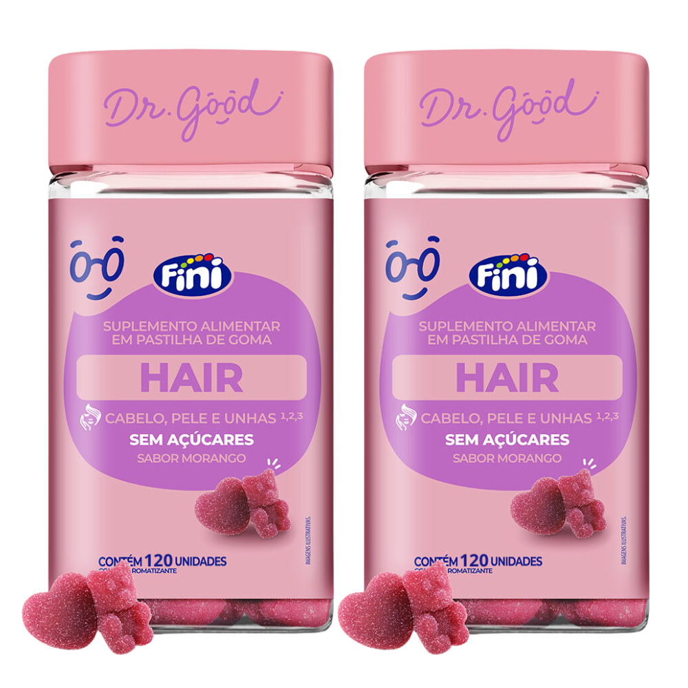 02 Frascos Hair - 120 Unidades